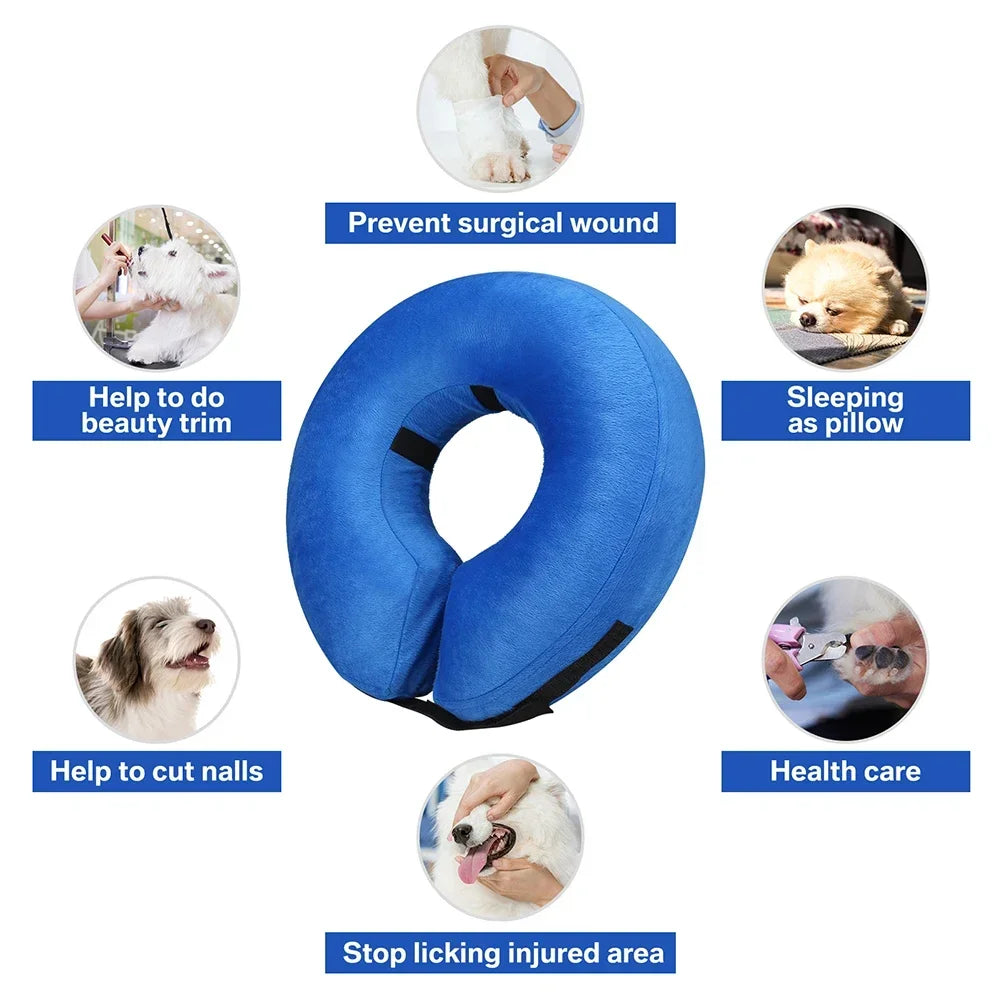 Inflatable Dog Recovery Collar – Soft Protective Cone