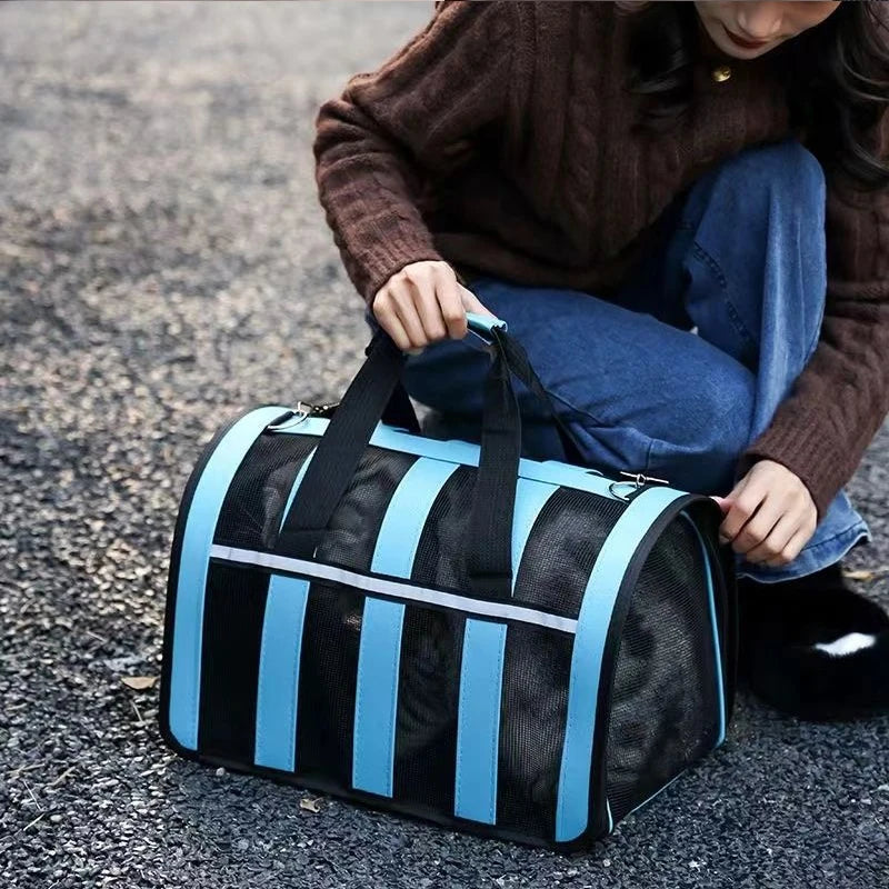 Foldable Breathable Pet Outing Handbag