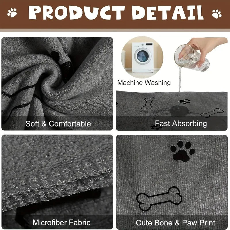 Quick-Dry Microfiber Dog & Cat Towel