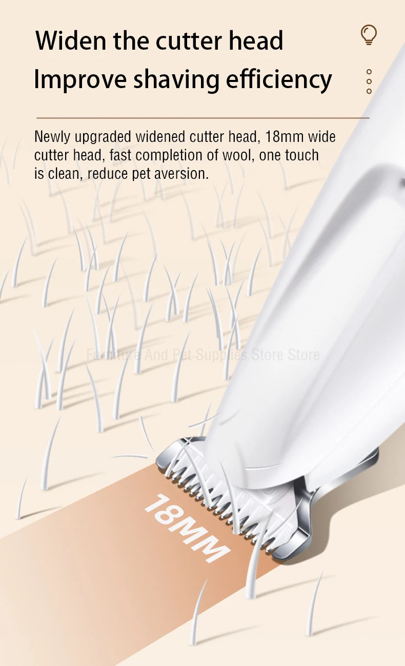 Waterproof Dog Paw Trimmer with LED Light & Display