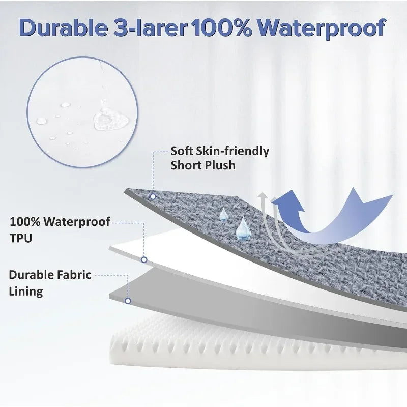 Large Egg Crate Foam Dog Bed with Waterproof Cover