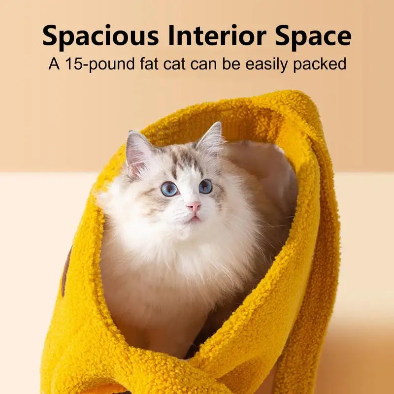 Giraffe Print Plush Pet Travel Tote Bag